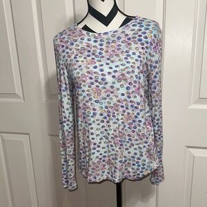 Leggiadro Multicolor Polka Dot Long Sleeve Top
